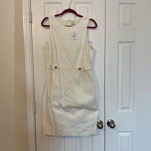NWT J. Crew Factory white sheath dress size 10